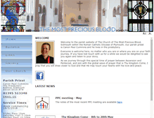 Tablet Screenshot of churchofthemostpreciousbloodsidmouth.co.uk